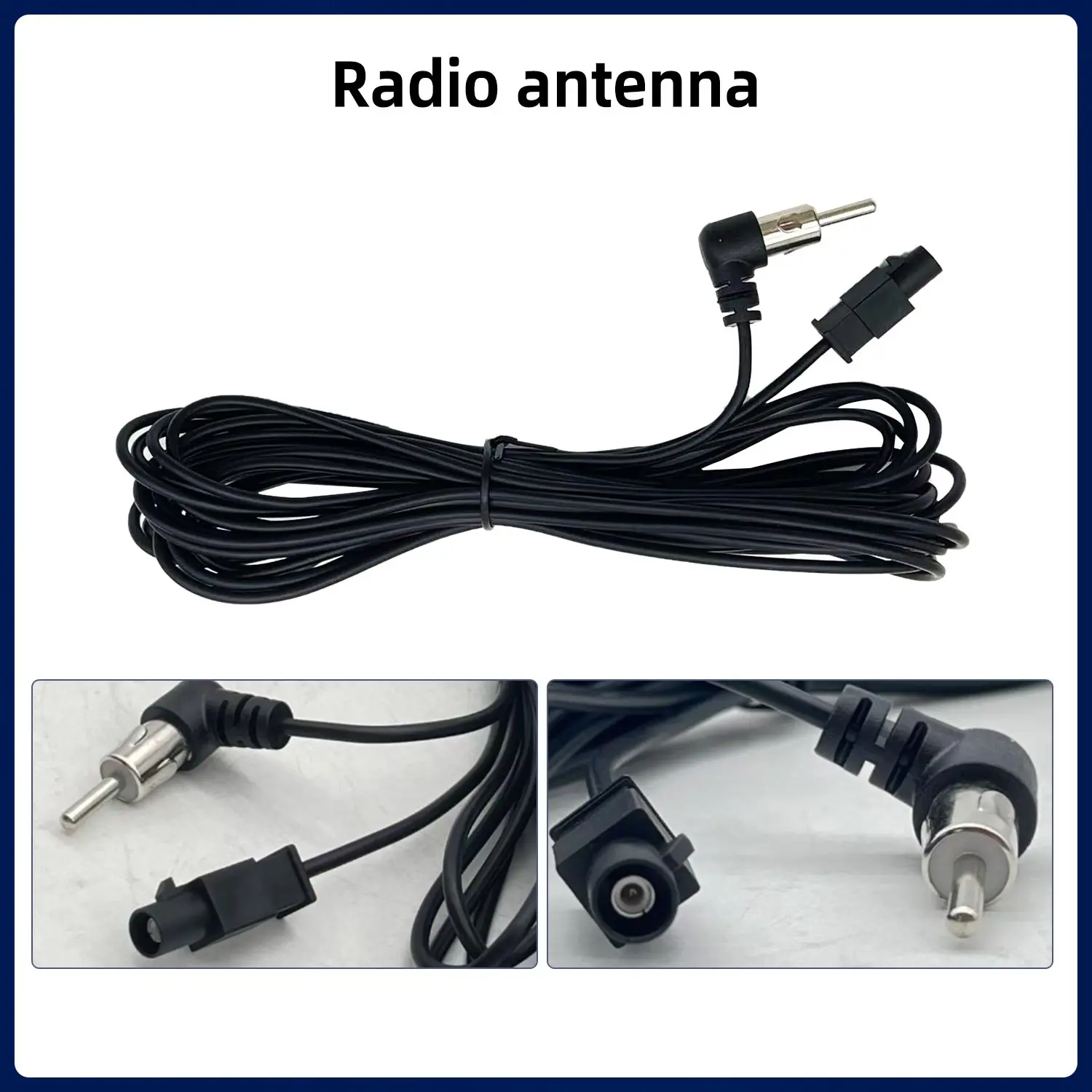 For BMW 3/5 Series E39 E46 E53 Car Radio Autoradio Player 12V Stereo 6M Power Extension Cable Harness With Integrated Antenna