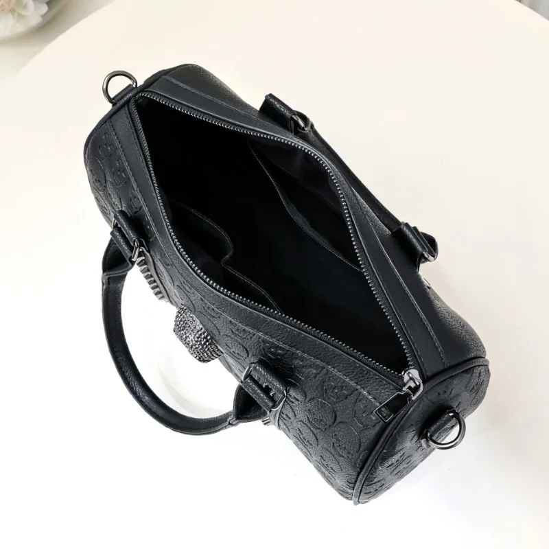 High-capacity Casual Travel Women\'s Underarm Bag Punk Skull Grunge Y2k Crossbody Bags Harajuku Vintage Rivets Shoulder Handbags