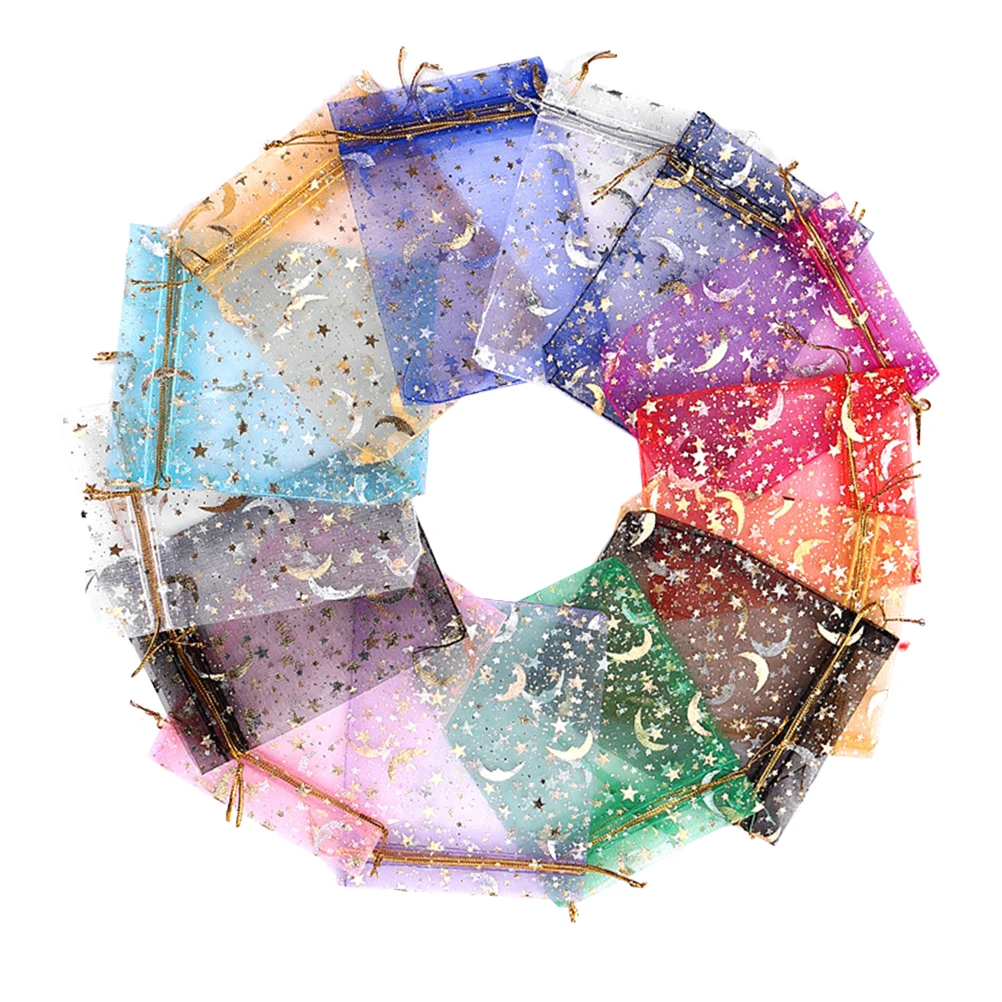 

100 Pcs Yarn Bags Small Jewelry Drawstring Mini Candy Port Pouches Safe Storage Jewelry Bags Wedding Parties