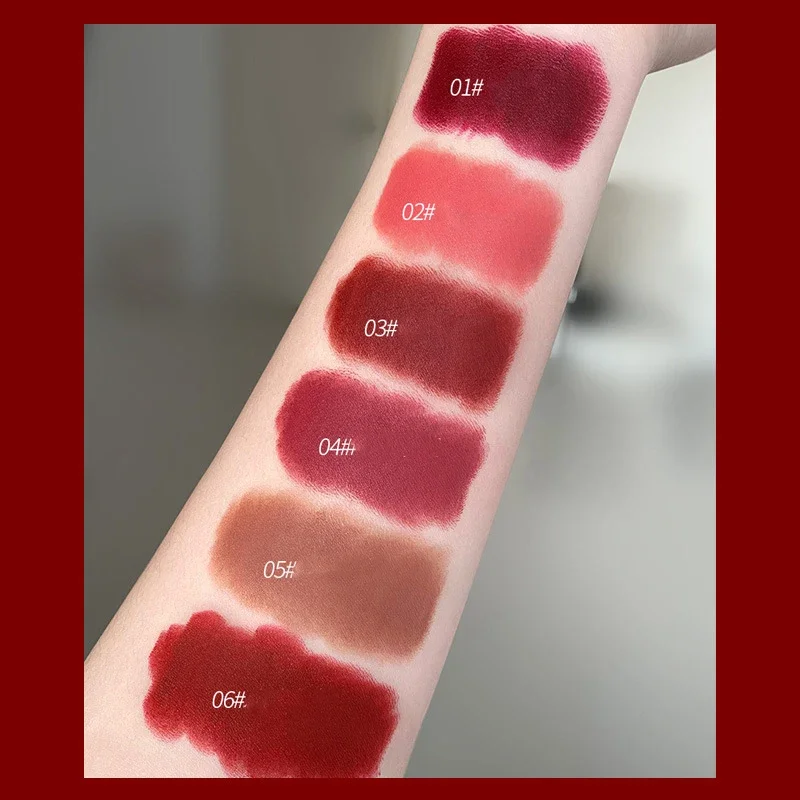 Wasserdichter Samt-Lippenstift, einfach zu tragender Longstay-Lippenstift, langlebig, matt, nackte Lippenglasur, Antihaft-Make-up, Lippentönung, Kosmetik