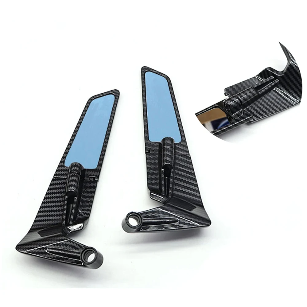 

8/10mm motorcycle modification universal rotatable decorative aluminum carbon fiber exterior rearview mirror