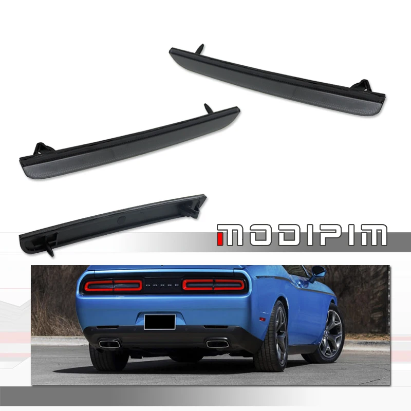 

Car Rear Bumper Reflector Tail/Brake Light Housings For 2015 2016 2017 2018 2019 2020 2021 2022 Dodge Challenger, No Bulb/Socket