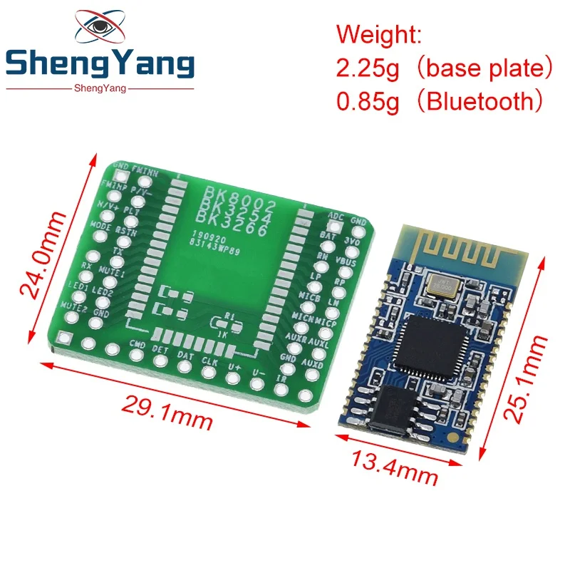 TZT Bluetooth Stereo Audio Module Transmission BK8000L expansion board AT Commands SPP Bluetooth Speaker Amplifier DIY