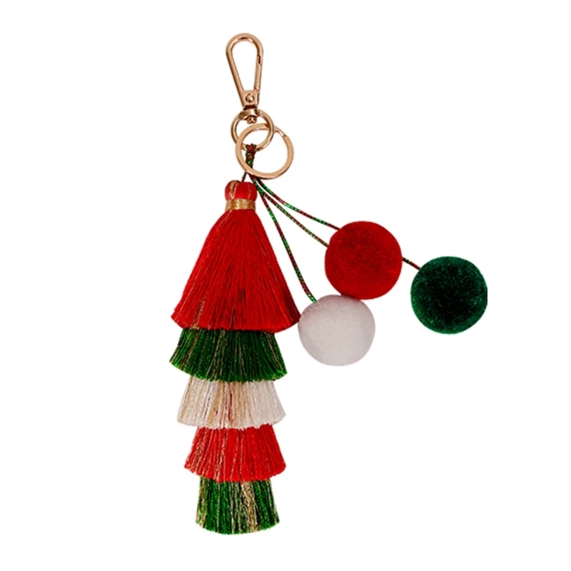 

Tassels Keychain Handwoven Bag Pendant Cultural Festival Adornment for Key Bag Dropship