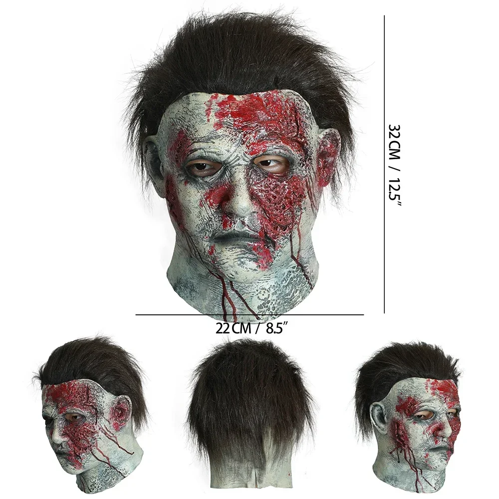 무서운 살인마 괴물 마스크, 성인 할로윈 코스튬 파티, 공포 악마 코스 소품, 노벨티 코스튬 장식