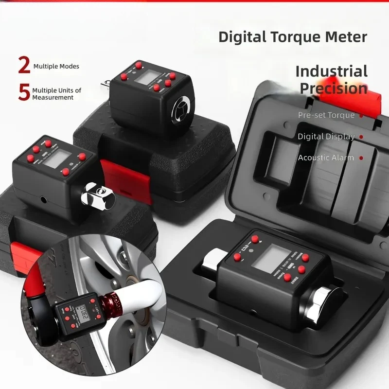 for DZT  Large Screen Digital Torque Meter 0.3-600 NM High Torque Wrench with External Connecting Rod