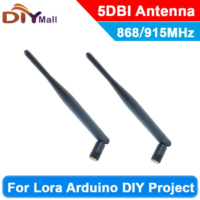

2 шт., 868 МГц, 915 МГц, 5 дБи, антенна LoRa, SMA, женская всенаправленная для проектов LoRaWAN Arduino IoT