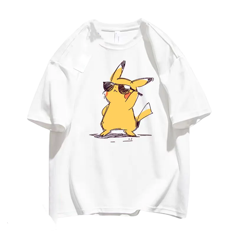 

Футболка с короткими рукавами и мультяшным принтом, лето 2021, новая модная брендовая свободная повседневная универсальная быстросохнущая футболка