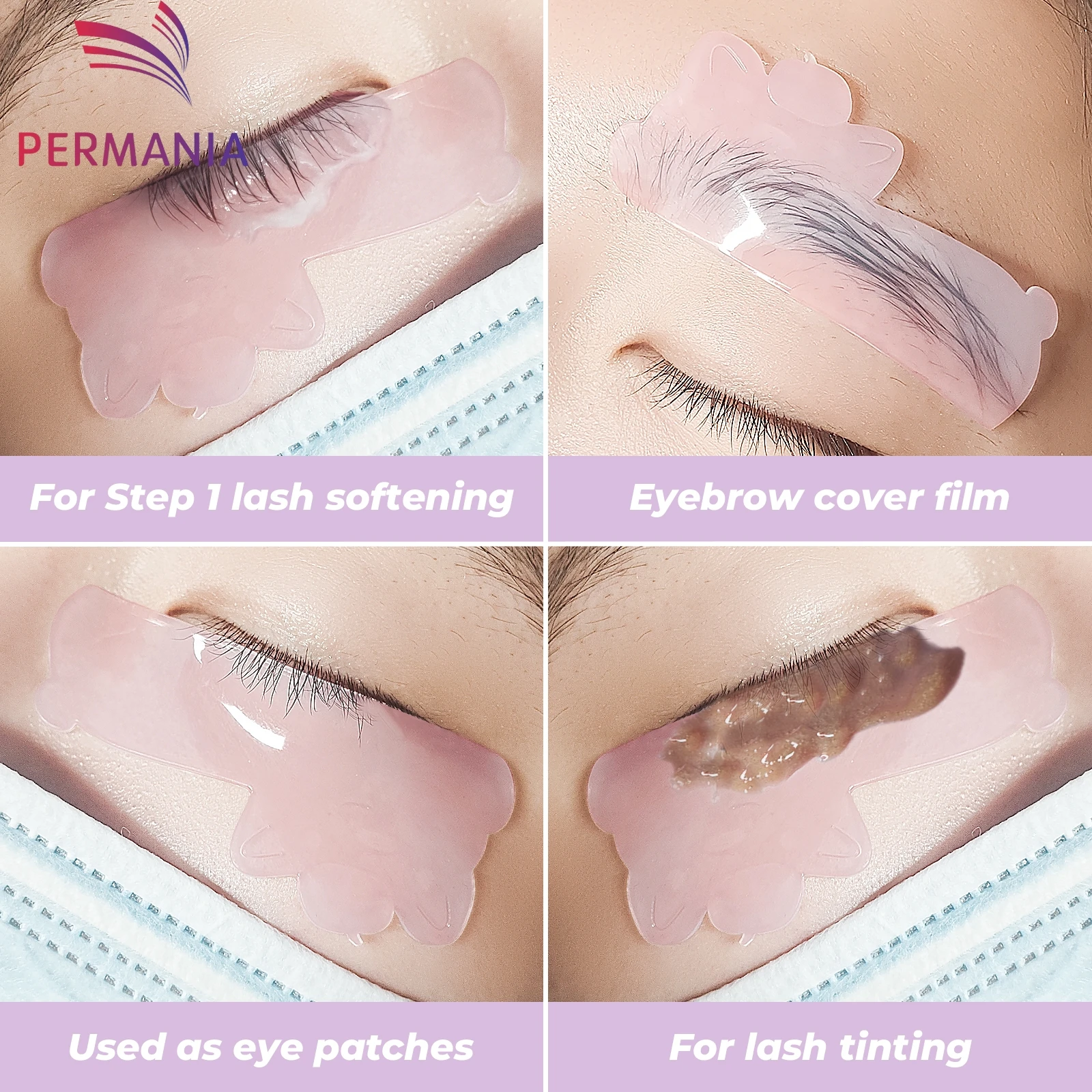 PERMANIA Super Sticky Lash Perm Pads Weichmachende Hebe Wimpern Rod Shield Selbstklebende 3D Wimpernzange Zubehör Make-up-Tool