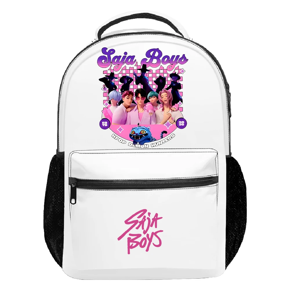 KPop Demon Hunters Saja Boys Merch Рюкзак для женщин и мужчин Рюкзак унисекс Дорожная сумка Рюкзак Повседневный рюкзак 2025 Мультяшный фильм