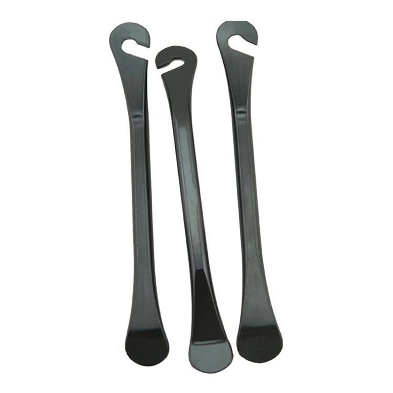 3PCS/Set Bicycle Tire Lever Tyre Spoon Changing Tool, Bike Tire Levers Carbon Steel Levers to Repair Bike Tube, Black