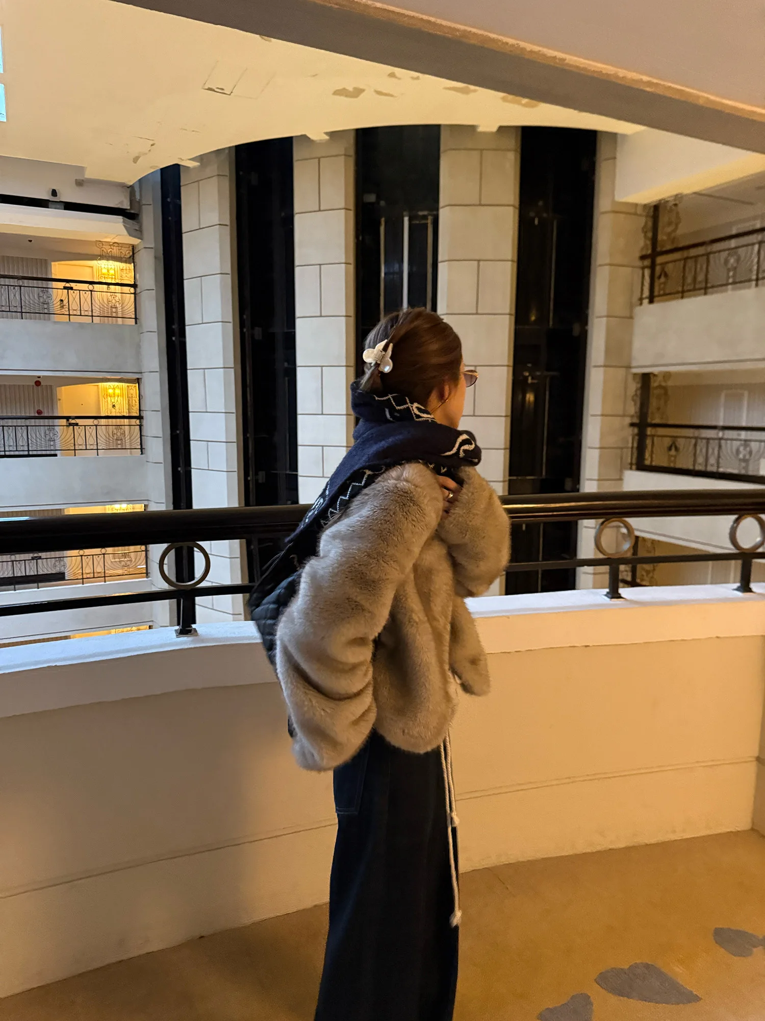 LelyMooch Design Originale Retro Oats Warm Coffee Giacca Invernale da Donna in Pelle Eco-Dyed con Colletto Piccolo e Caldo