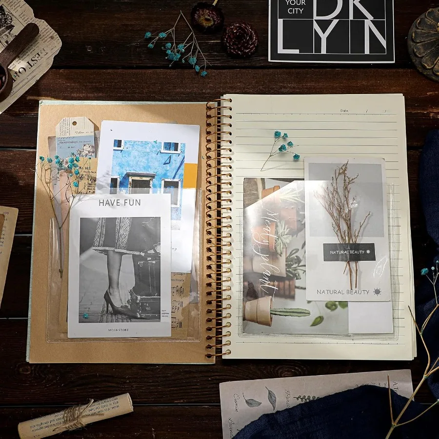 Клейкие прозрачные угловые карманы 6 x 6-дюймовые липкие карманные рукава Самоклеящиеся карманы Дополнительное место для хранения вещей для ноутбуков Fol