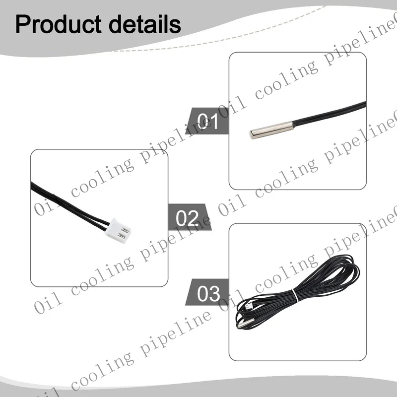 A+ 10 Pcs 10K Ohm 1% 3435 Thermistor Temperature Sensor Cylinder Probe W/ Wire