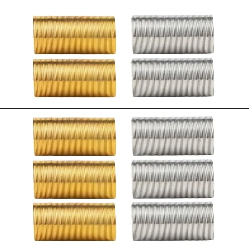 P9FE Set mit 4/6 einzigartigen Memory-Stahldrähten für handgefertigten Schmuck, 20 mm Durchmesser, Metall-Halsband – Detail 10