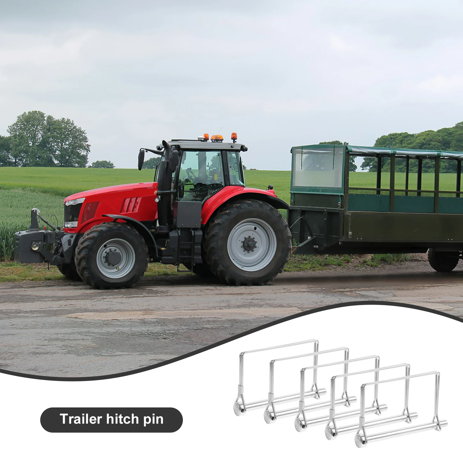 

10Pcs Locking Trailer Hitch Pin Heavy Duty Square Stainless Steel Pin for Reliable Towing and Trailer Coupler Safety