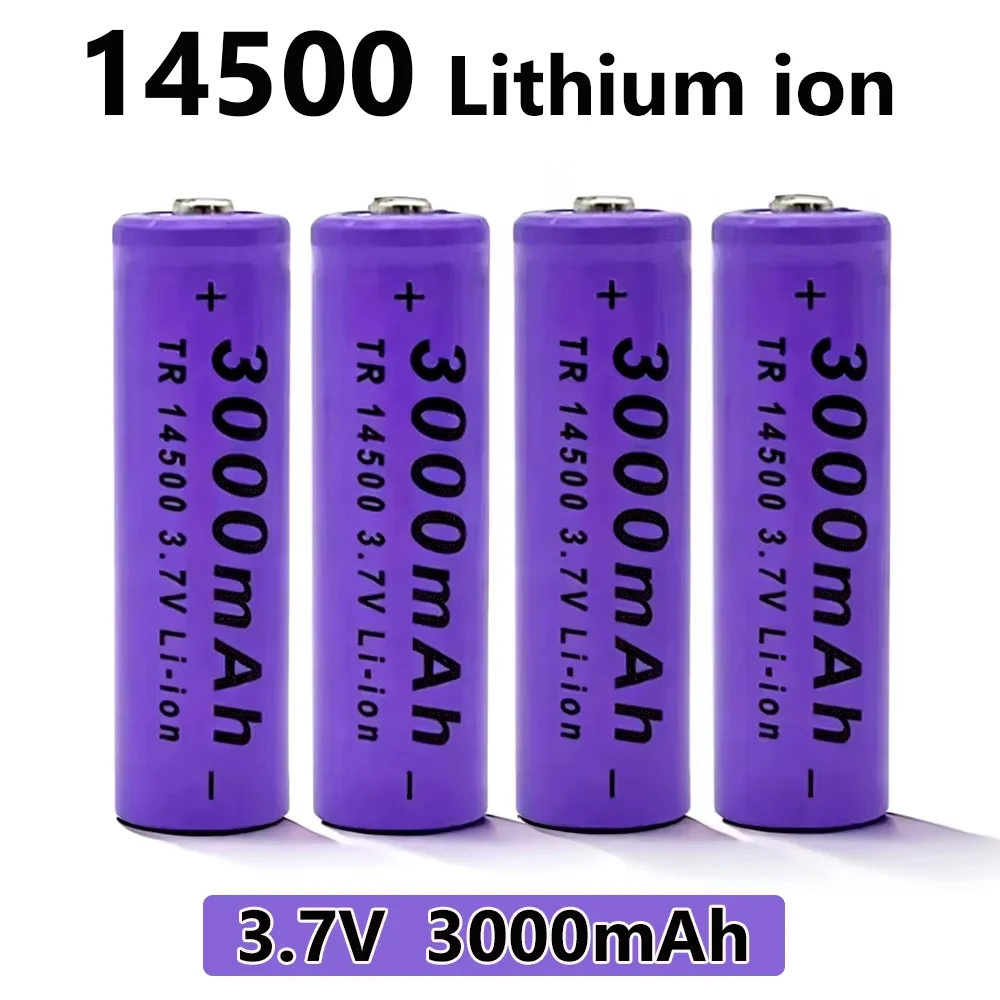 

Rechargeable Battery 14500 100% Original Li-ion Battery 3.7V 3000mAh For Torch Led Flashlight Toys