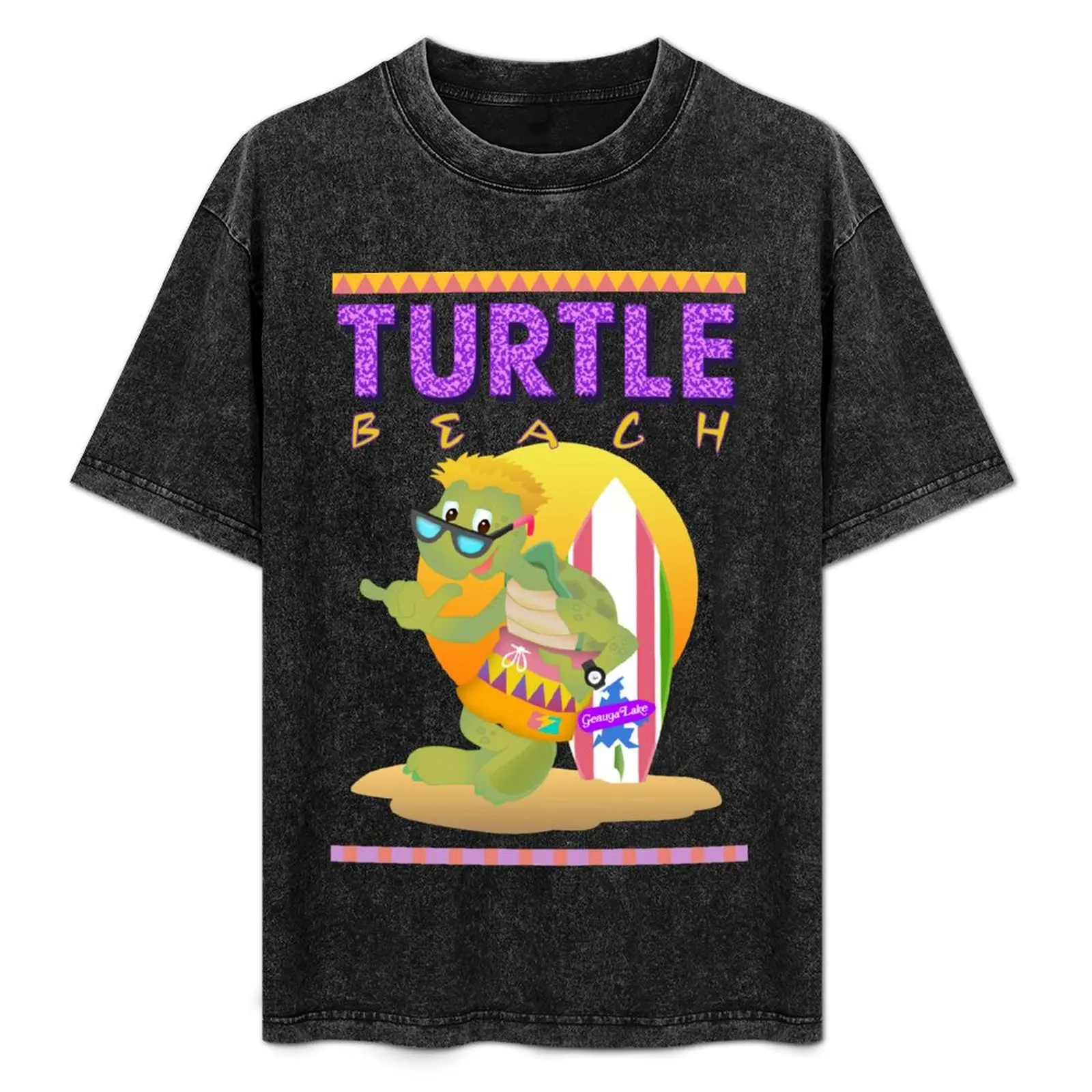 

Geauga Lake Turtle Beach Waterpark Butch Hightide T-Shirt Casual Lightweight Short Sleeve Top