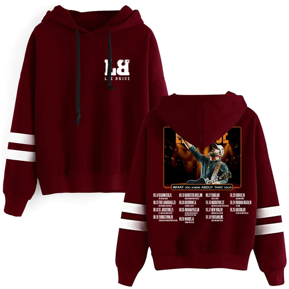 بلوفر Lee Brice What You Know About That Tour Merch بغطاء للرأس بدون جيوب وأكمام متوازية للجنسين #4
