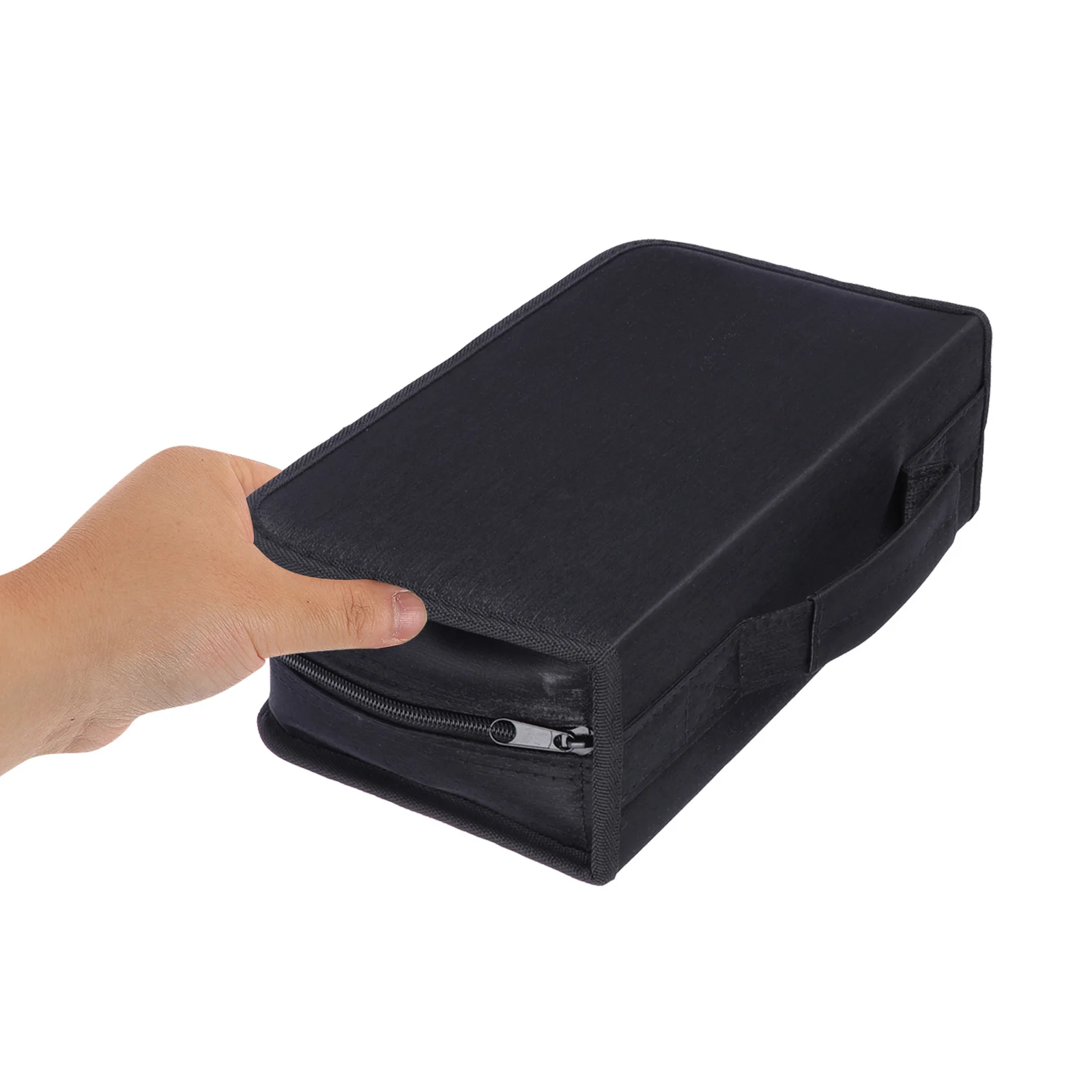 

128 Pieces Cd Package Large Capacity Mercerized Cloth Smooth Zipper Handheld Cd Bag Dvd Storage Organizer Dvd Bag