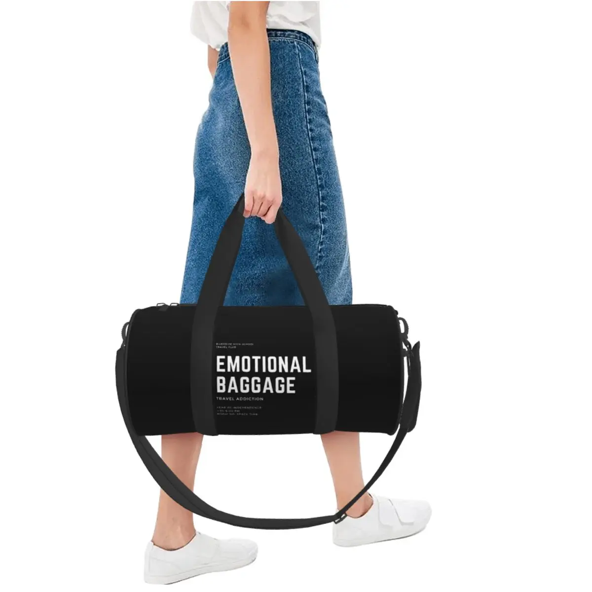 Bolsas deportivas de equipaje emocional, bolsa de gimnasio de viaje de diseño a la moda, bolsos gráficos de gran capacidad, bolsa de Fitness de fin de semana personalizada para parejas