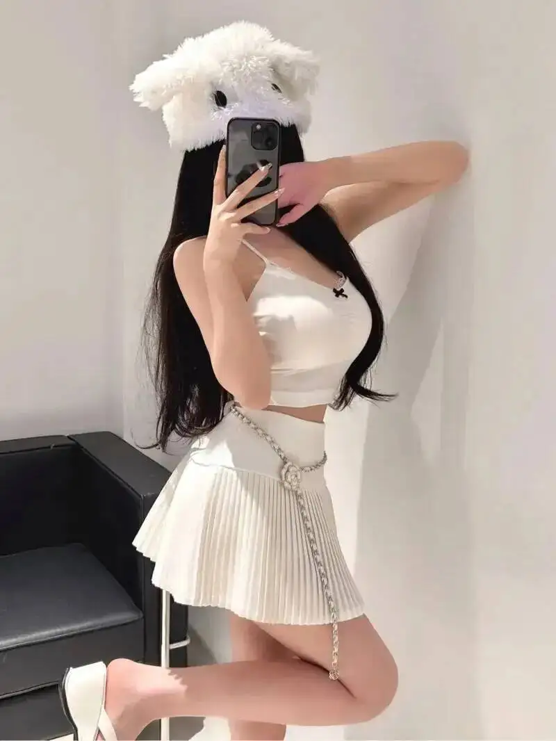 Pure Desire Fold Half Skirt Female Academy Style Manga Girl High Waist A-line Short Skirt JK Pleated Skirt Sweet Women UY0M