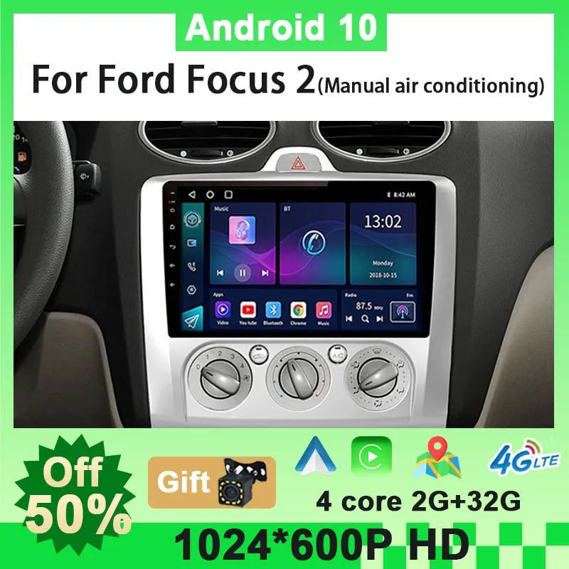 

New Style Multimedia Screen Android 10 for Ford Focus 2 3 Mk2 Mk3 2004 - 2011 Car Radio Stereo DVD Player Navigation GPS Carplay