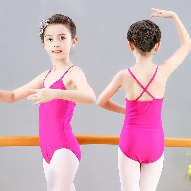 Kinder Ballerina Riemen Ballett Tanz Gymnastik Trikot für Mädchen Body suits Kostüm Tanz kleidung Tänzer Kleidung tragen