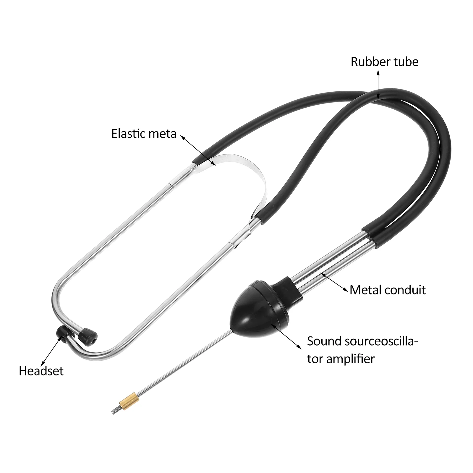 Stethoscope Cylinder Testing Engine Car Auto Maintenance Tool Block Diagnosis Carbon Steel Diagnostic Detection