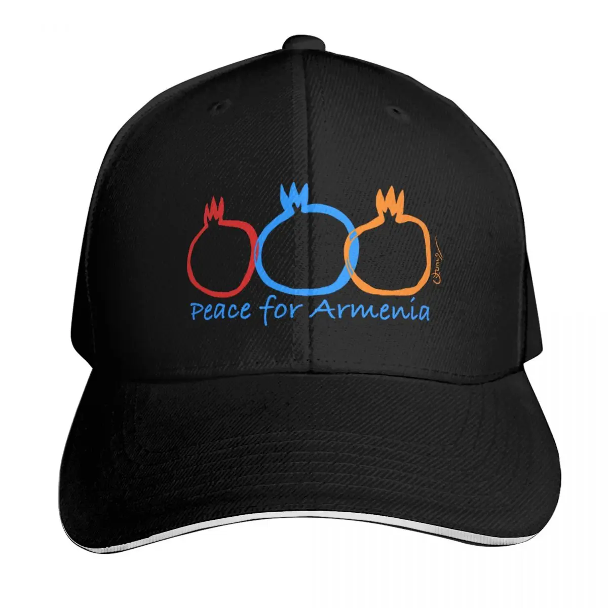 Peace for Armenia Baseball Cap Big Size Hat Rave Hood Ball Cap Women Men's