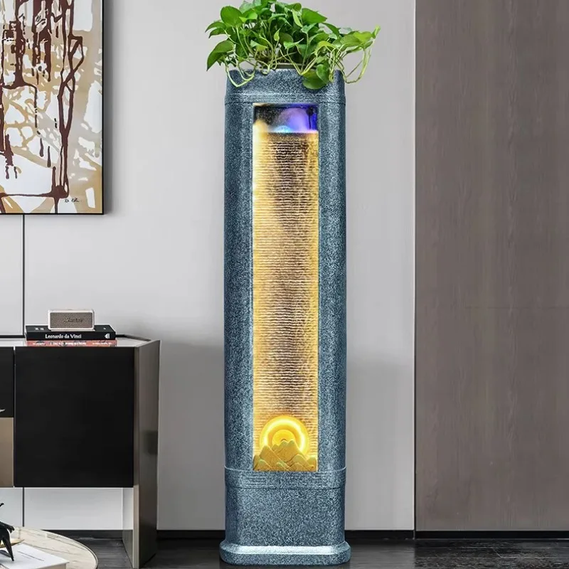 Simple and Modern Curtain Wall Ornaments Living Room Foyer Circulating Water Landscape