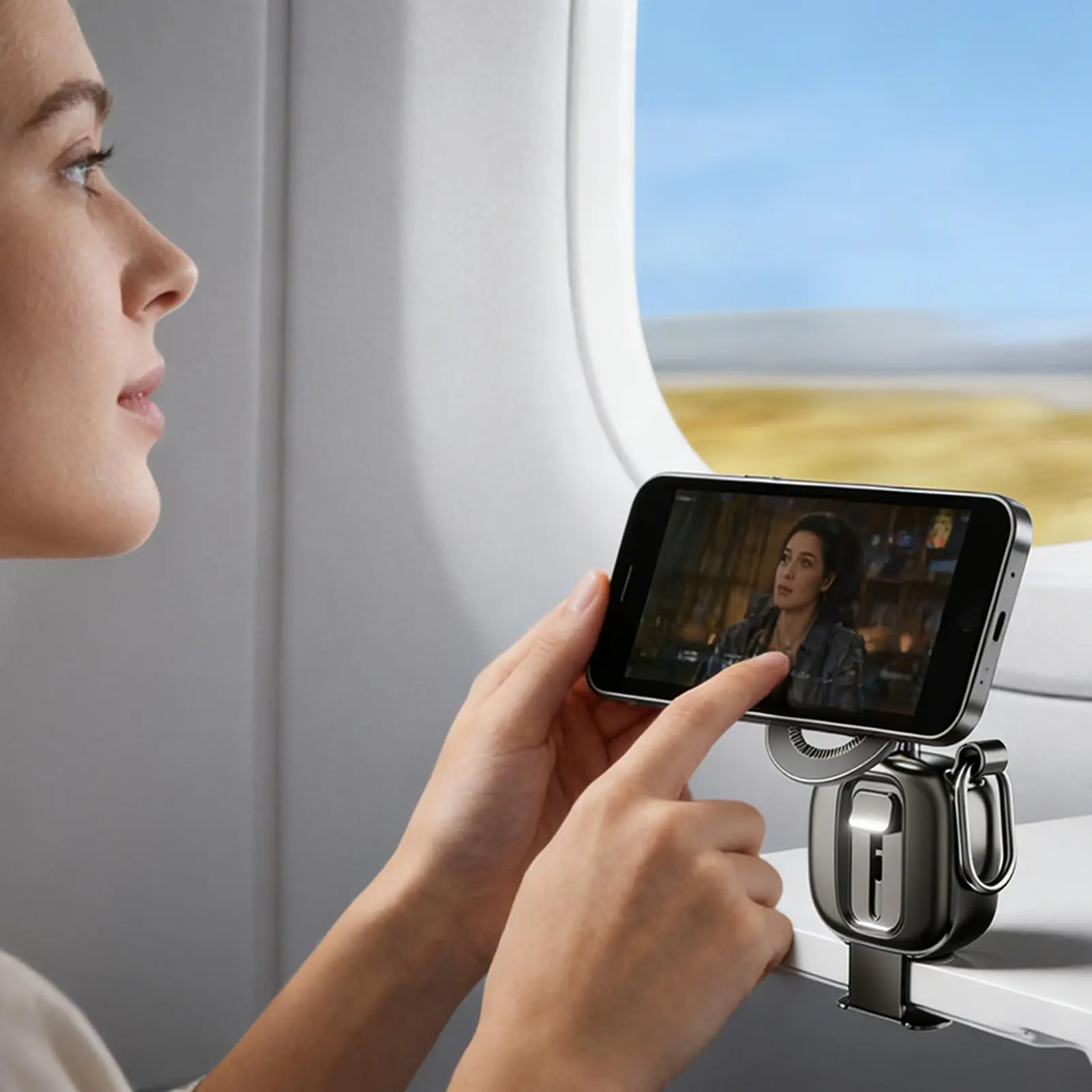 Supporto per telefono per scrivania Supporto magnetico girevole a 360 gradi Supporto per telefono cellulare pieghevole antiscivolo per intrattenimento in auto da viaggio a casa