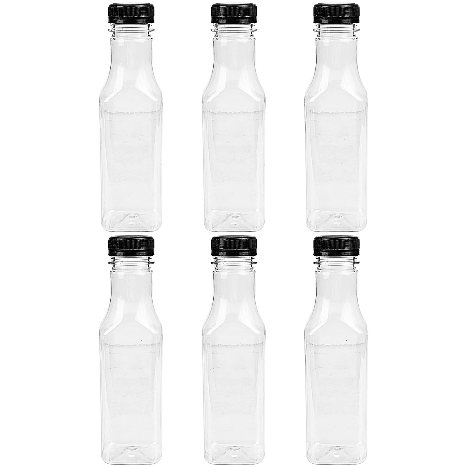 

6 Pcs Reusable Drink Bottle Transparent Juice Bottles Sealing Plastic Beverages
