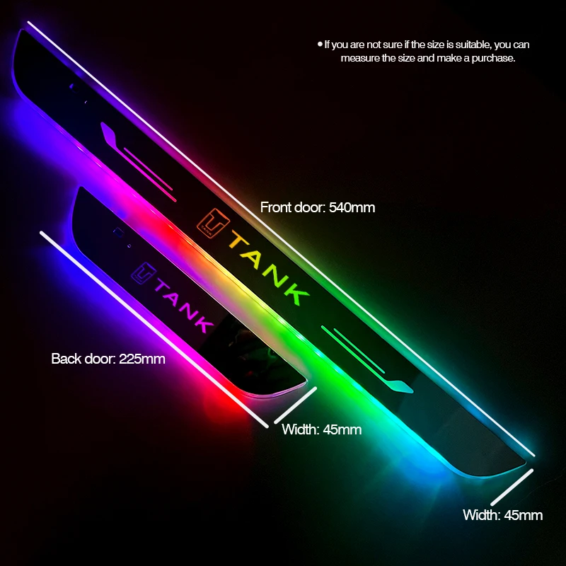 لخزان الجدار العظيم 300 خزان 500 2022 2023 2024 سيارة لاسلكية LED ترحيب دواسة عتبة ضوء الممر جو مصباح