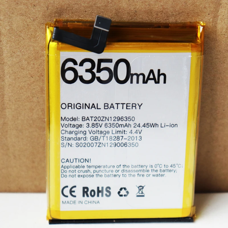 Mobile Phone Battery BAT20ZN1296350 6350mAh for DOOGEE S96/S96 Pro/S96Pro Batteria