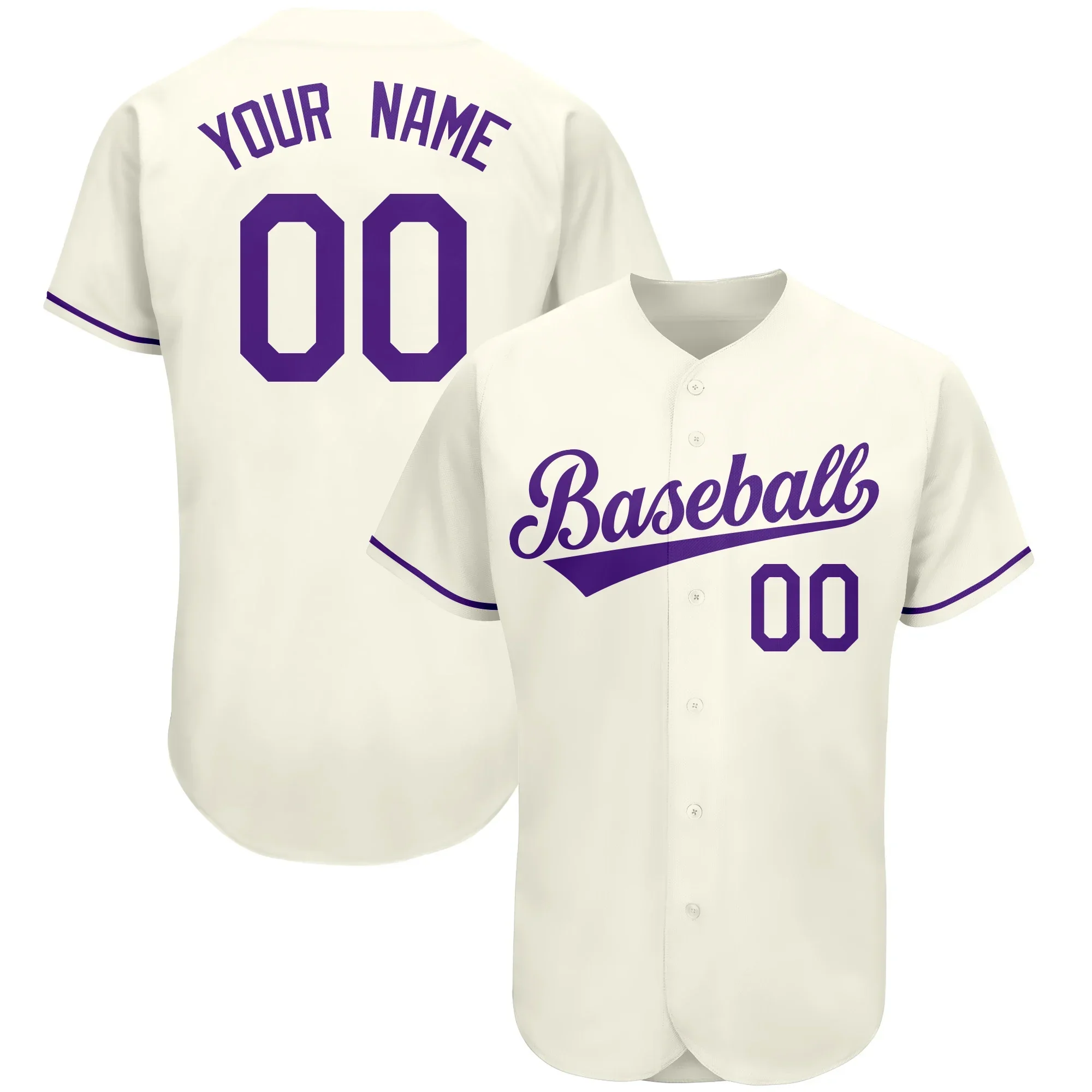 Custom Baseball Jersey Team Name/Number Sublimated Casual Mesh Soft Washable Shirts For Men Outdoors/Indoors