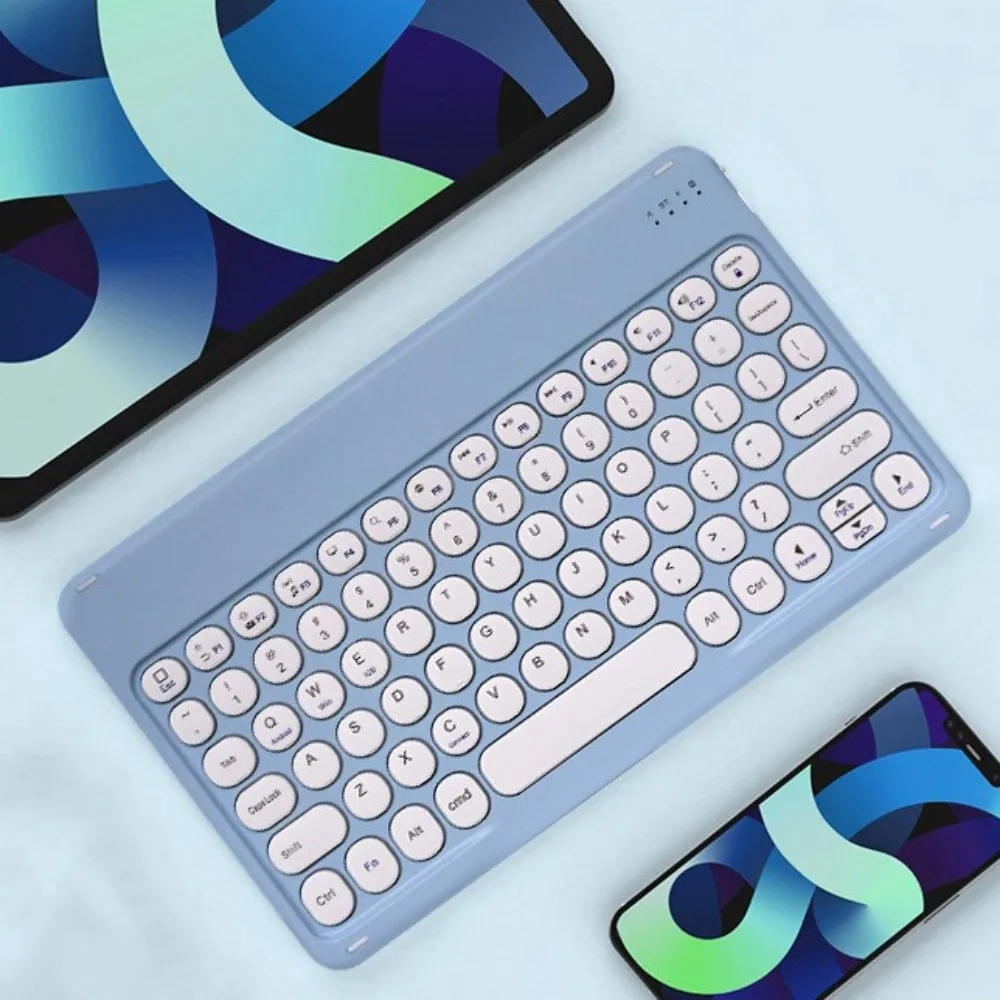 10 Inch Bluetooth Keyboard Ultra Thin Rechargeable Wireless Keyboard Lightweight Portable Portable Keyboard Laptop