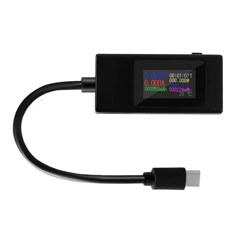 USB C Tester USB C Power Meter 4-30V 0-6.5A Tester Multimeter LCD Screen Display Voltmeter Ammeter Drop shipping