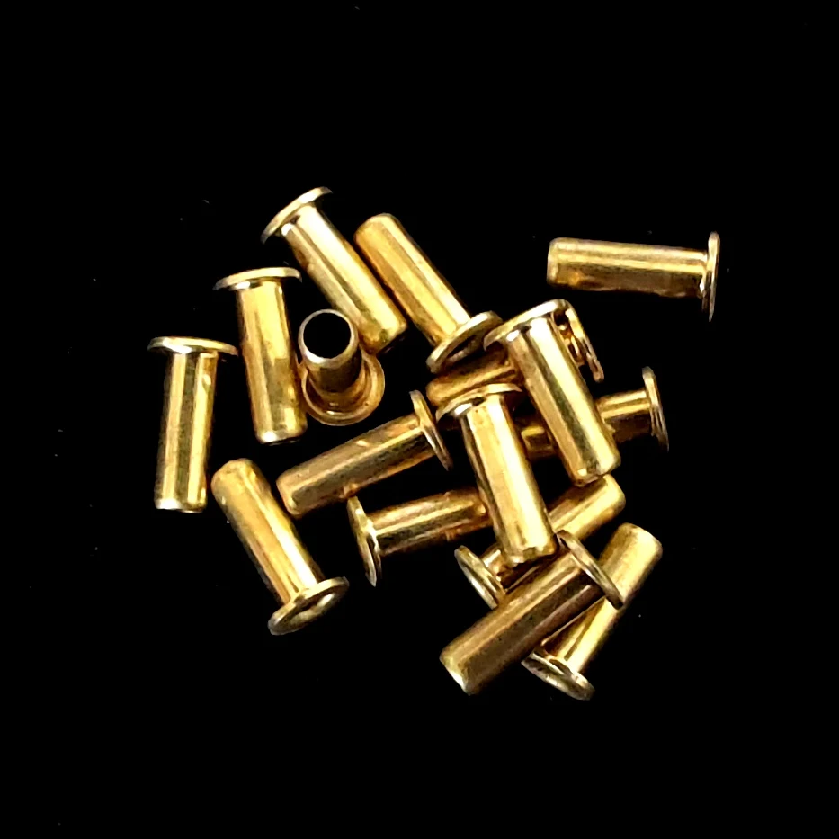 10pcs Brass Copper Hollow Rivet Suitable For Zippo Steel Wheel Universal Repair Accessories Lighter Inner Liner Parts Dia 2.3mm