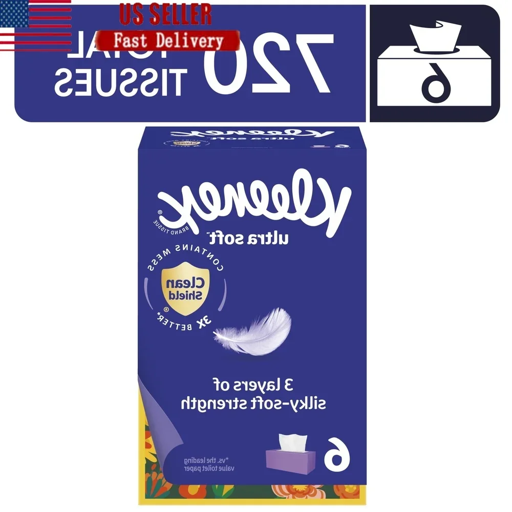 

Ultra Soft Facial Tissues 3 Ply Hypoallergenic 720 Tissues Clean Shield Technology Allergist Approved Soft Strength Perfect