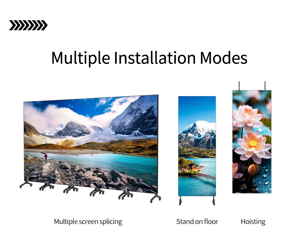 Ultra Slim Poster LED Screen P2.5 Freestanding Digital Signage Display for Shopping Mall and Retail Store Advertising view 3