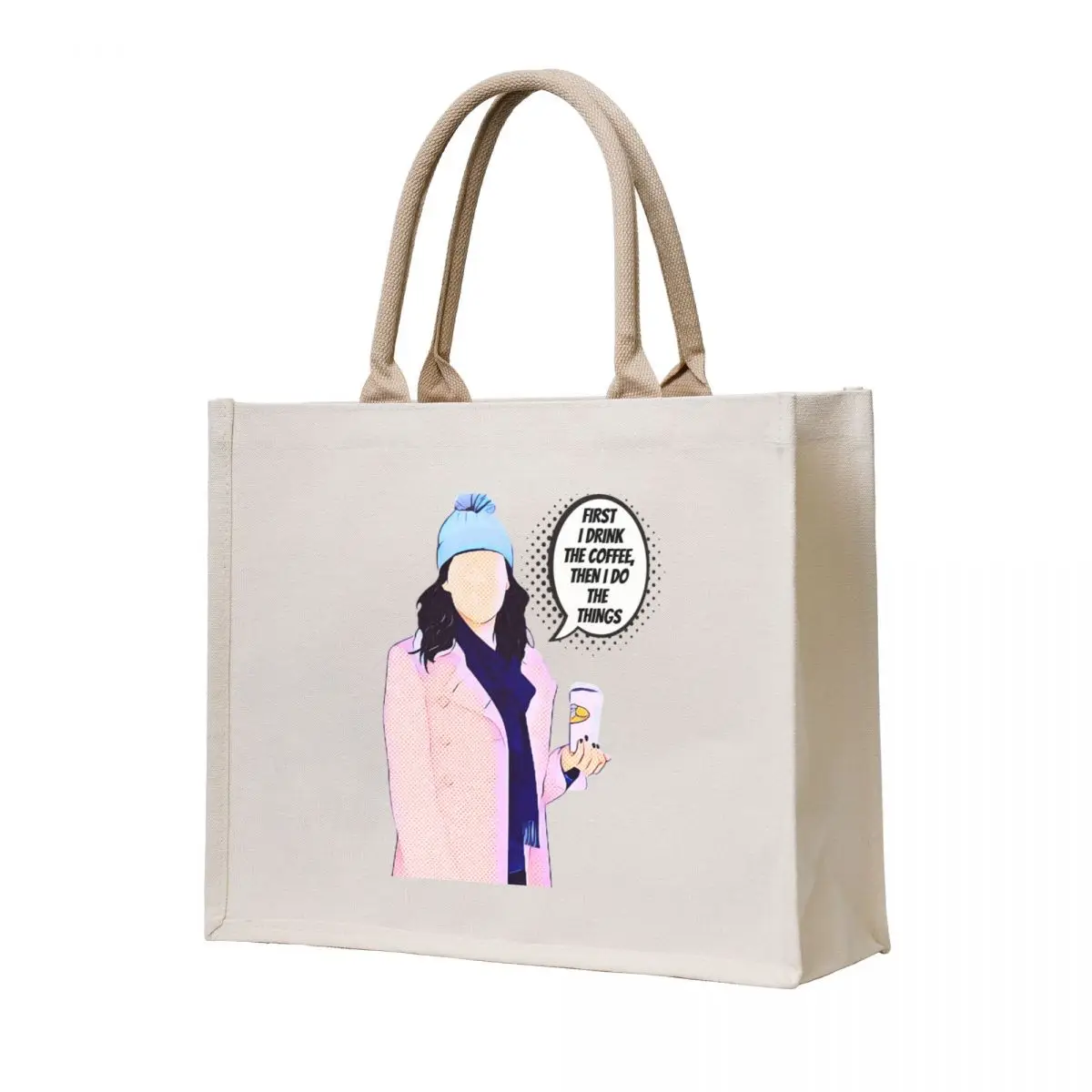 

First I Drink the Coffee - Gilmore Tote Bag shopping bag Cloth bags Fabric bag canvas tote