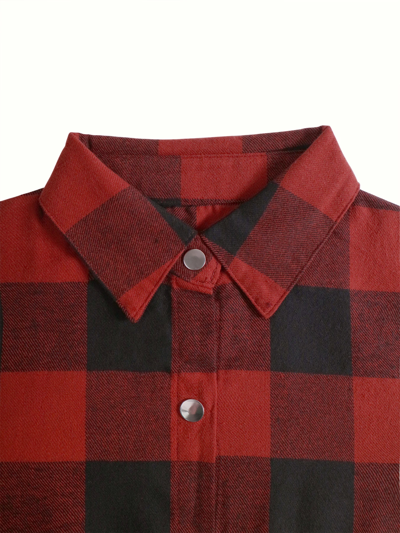 Damen Karierte Hemdjacke, Langarm-Bluse mit Knopfleiste, Lässige Mode für Alle Jahreszeiten, Stilvolle Damen-Oberbekleidung – Detail 3