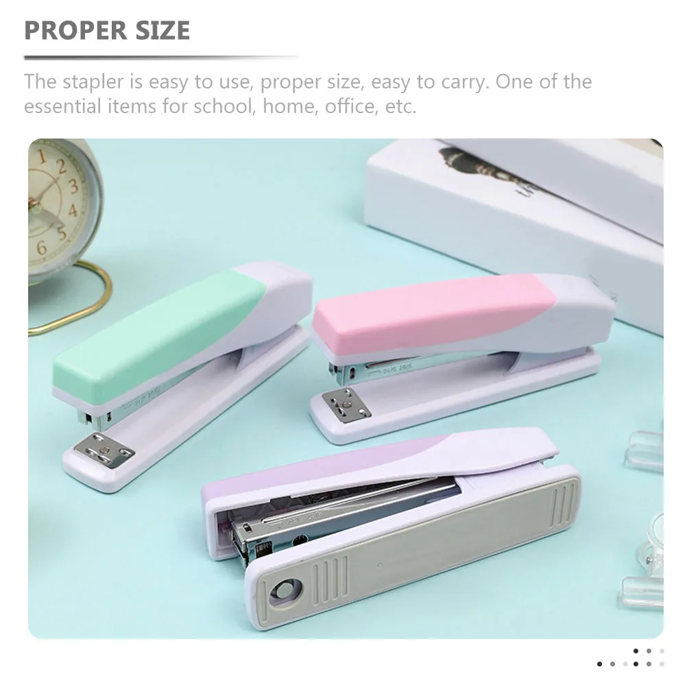 

Large Capacity Saving Dual Color Mint Green Stapler Desktop Office Supply Multi Desktop Stapler Use Binding Tool