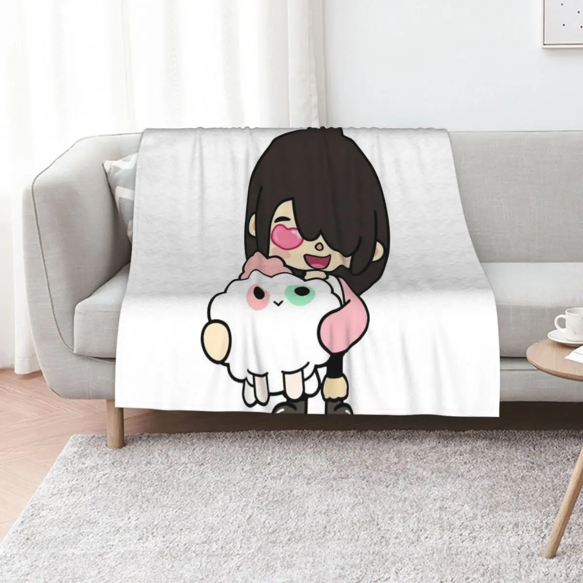 

toca life box - toca boca cute Throw Blanket Decorative Sofas bed plaid Large Vintage Blankets
