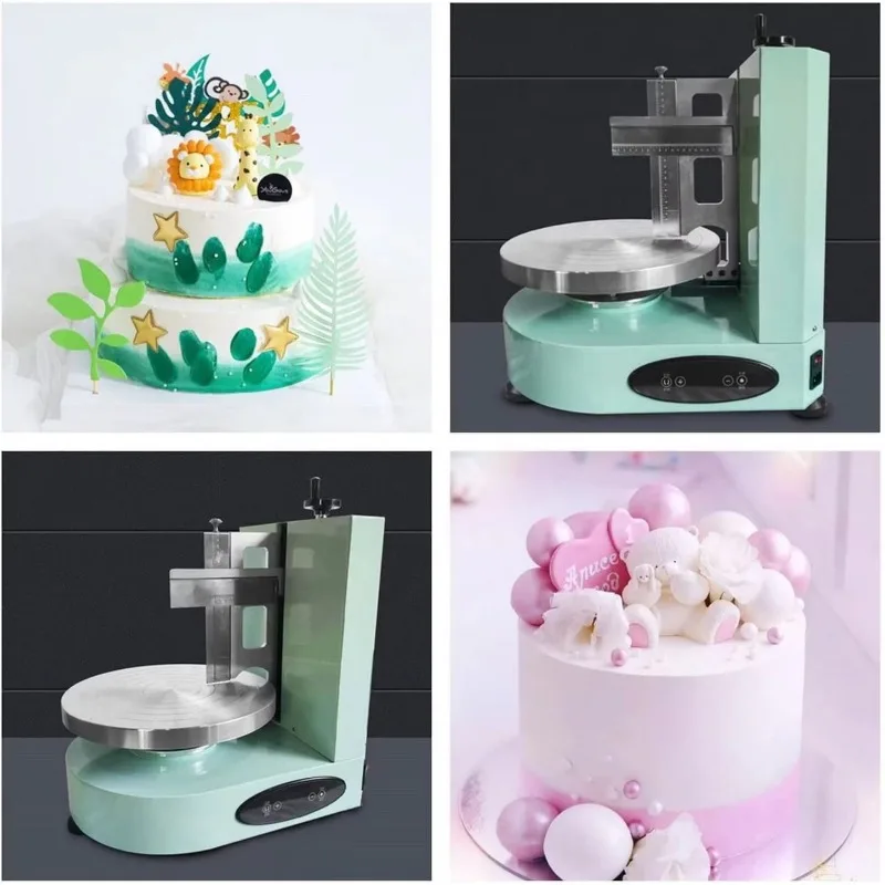 Automatic Cake Spreading Icing Machine for Birthday Cake Making Cream Cake Decorating Polishing Equipment Motor Core Component