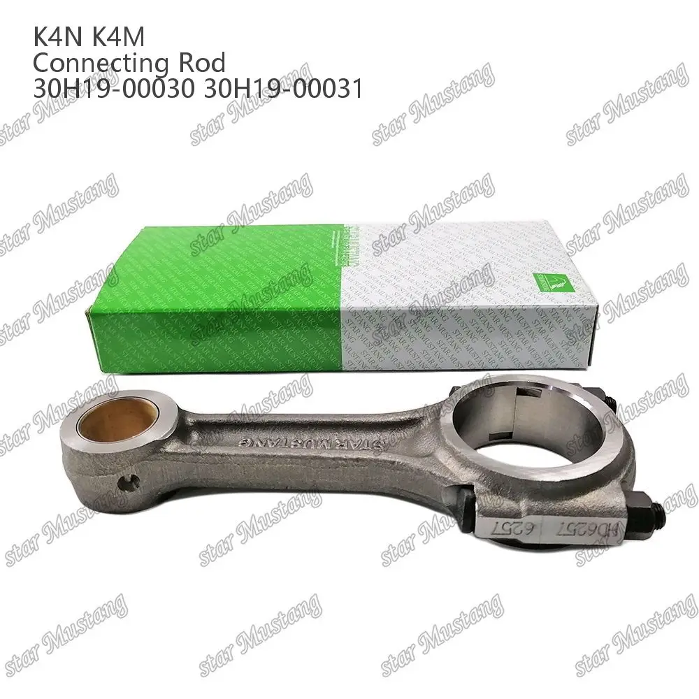 Connecting Rod K4N K4M Staggered Flat 30H19-00030 30H19-00031 For Mitsubishi Excavator Tractor Engine Parts