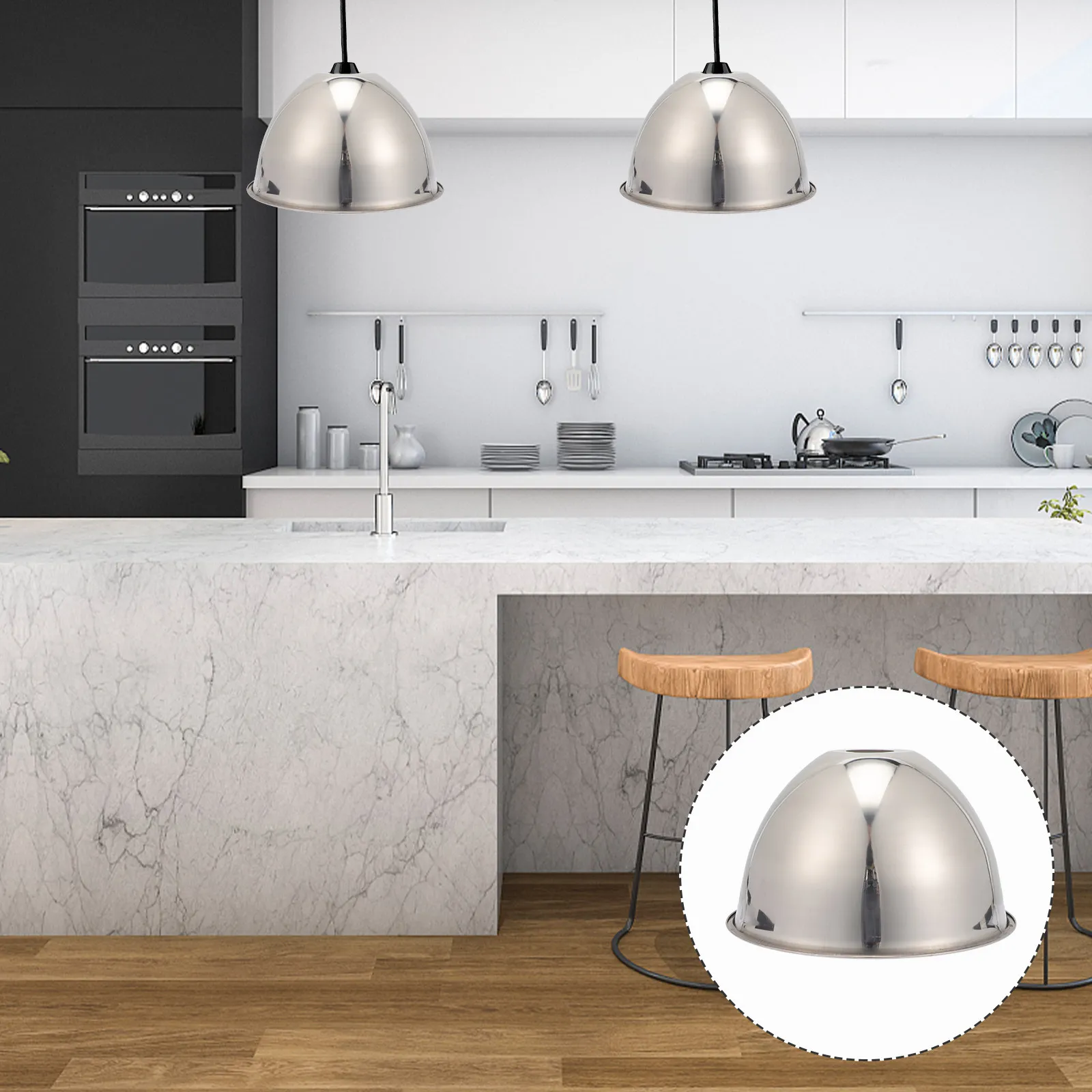 

Промышленный абажур для лампы из нержавеющей стали, винтажный, водонепроницаемый, декоративный, металлический защитный кожух для подвесного светильника, плафон для потолочного светильника