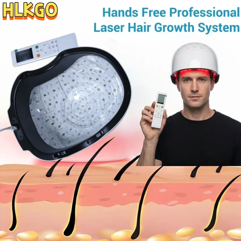 

Профессиональный лазерный шлем от выпадения волос, 6750 мВт, 300 диодов, 650 нм, 660 нм, перезаряжаемая кепка для светотерапии и стимуляции роста волос