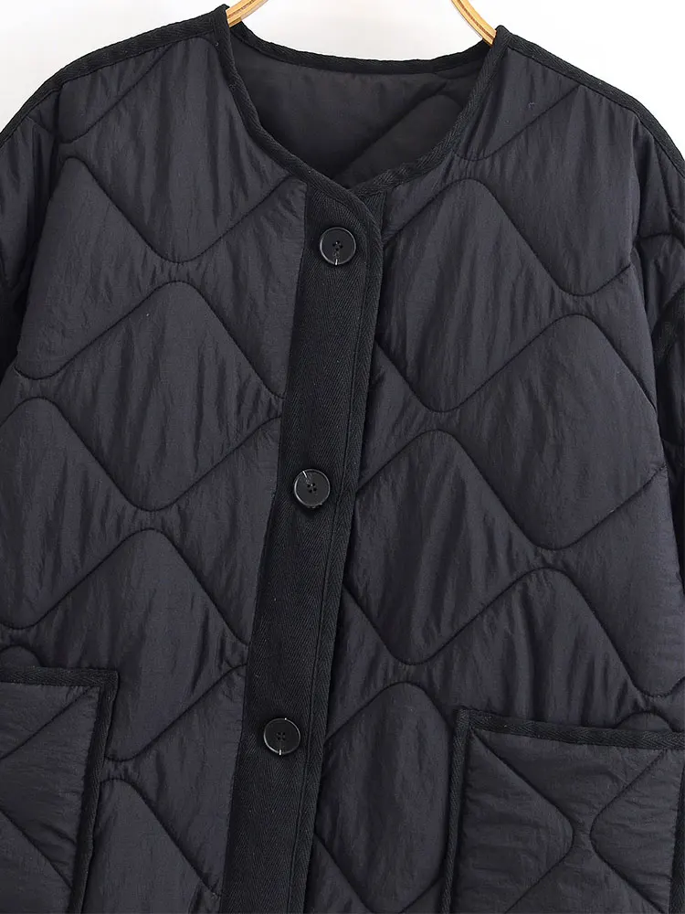 Nlzgmsj الخريف الشتاء المرأة الصلبة واحدة الصدر س الرقبة سترة موضة معطف طويل الأكمام الشارع سترة قصيرة غير رسمية #4